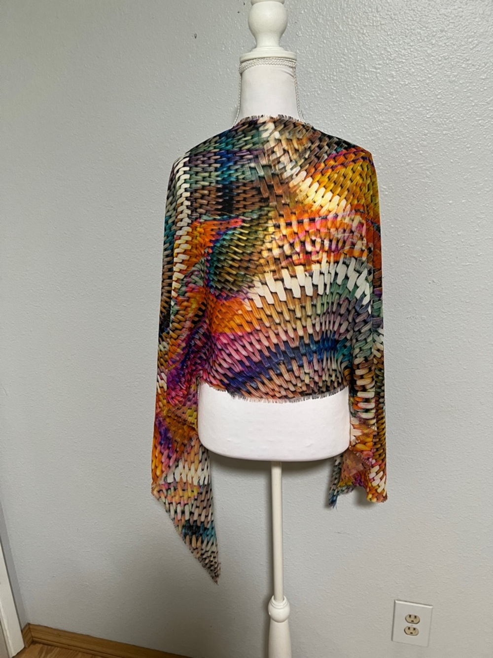 Colorful Multicolor Print Shawl Wrap